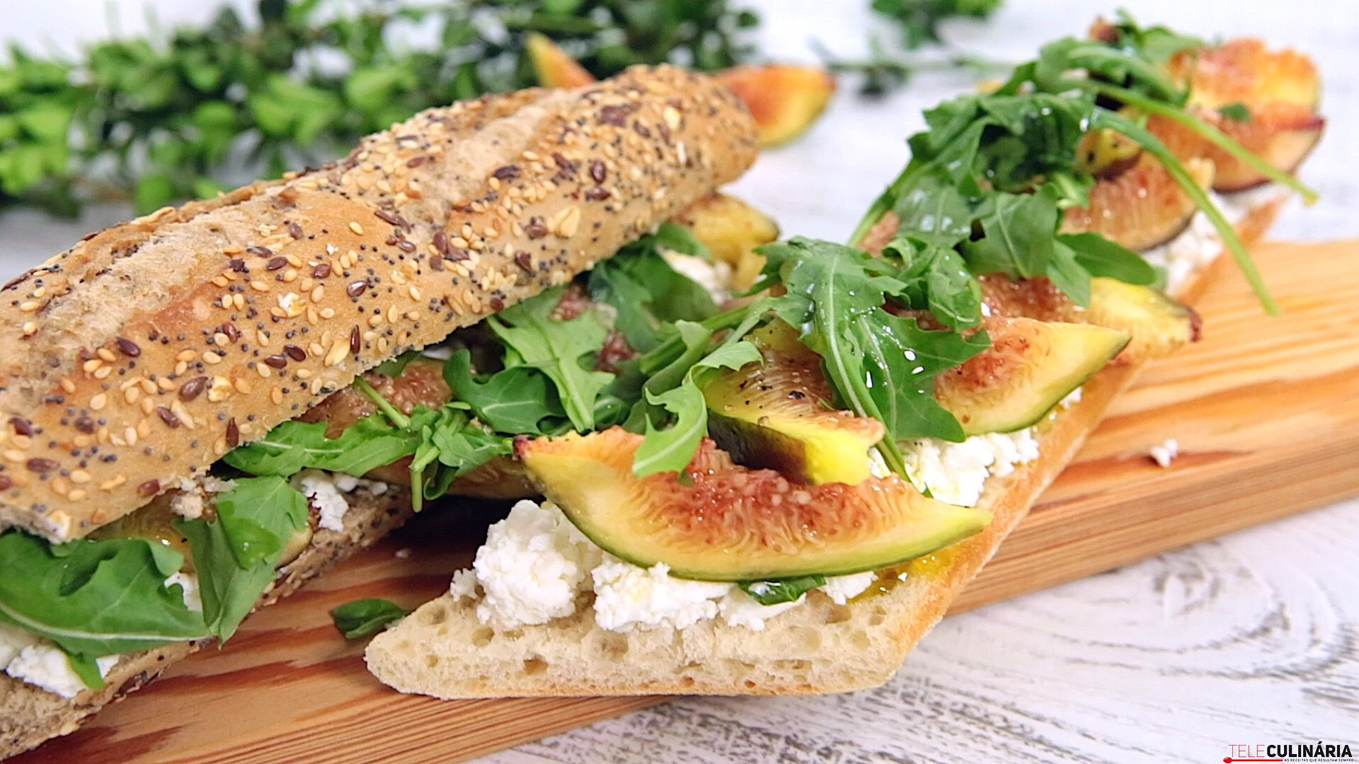 Baguete de figos frescos