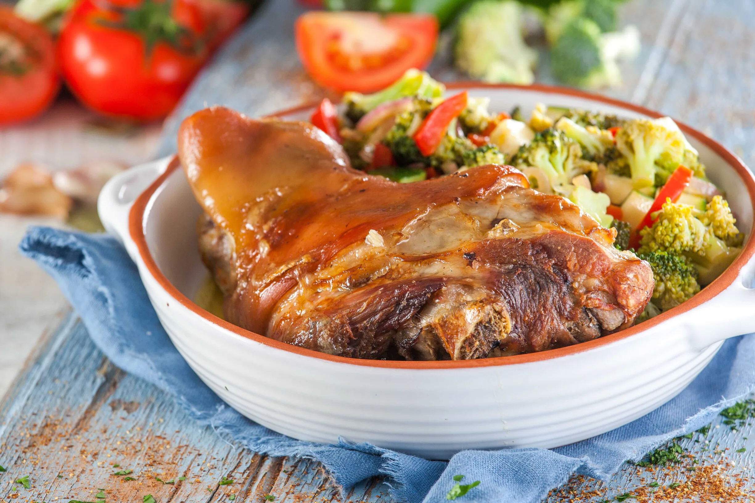 Lacão assado no forno