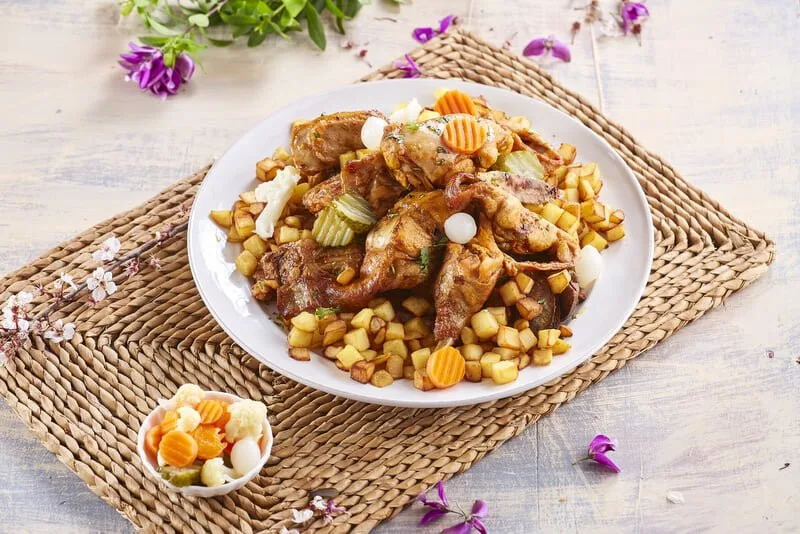 Receita tradicional de coelho frito