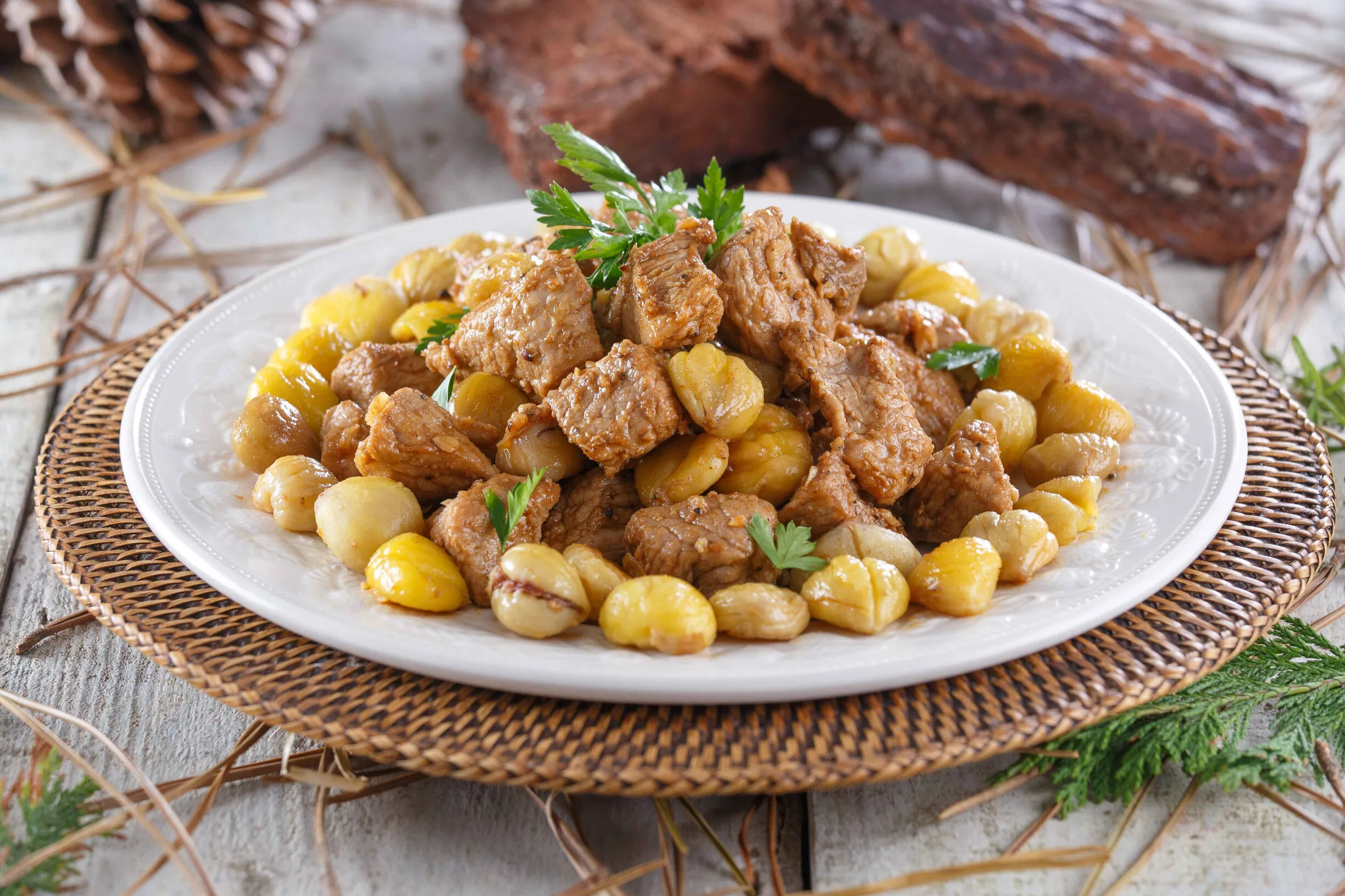 Rojões com castanhas