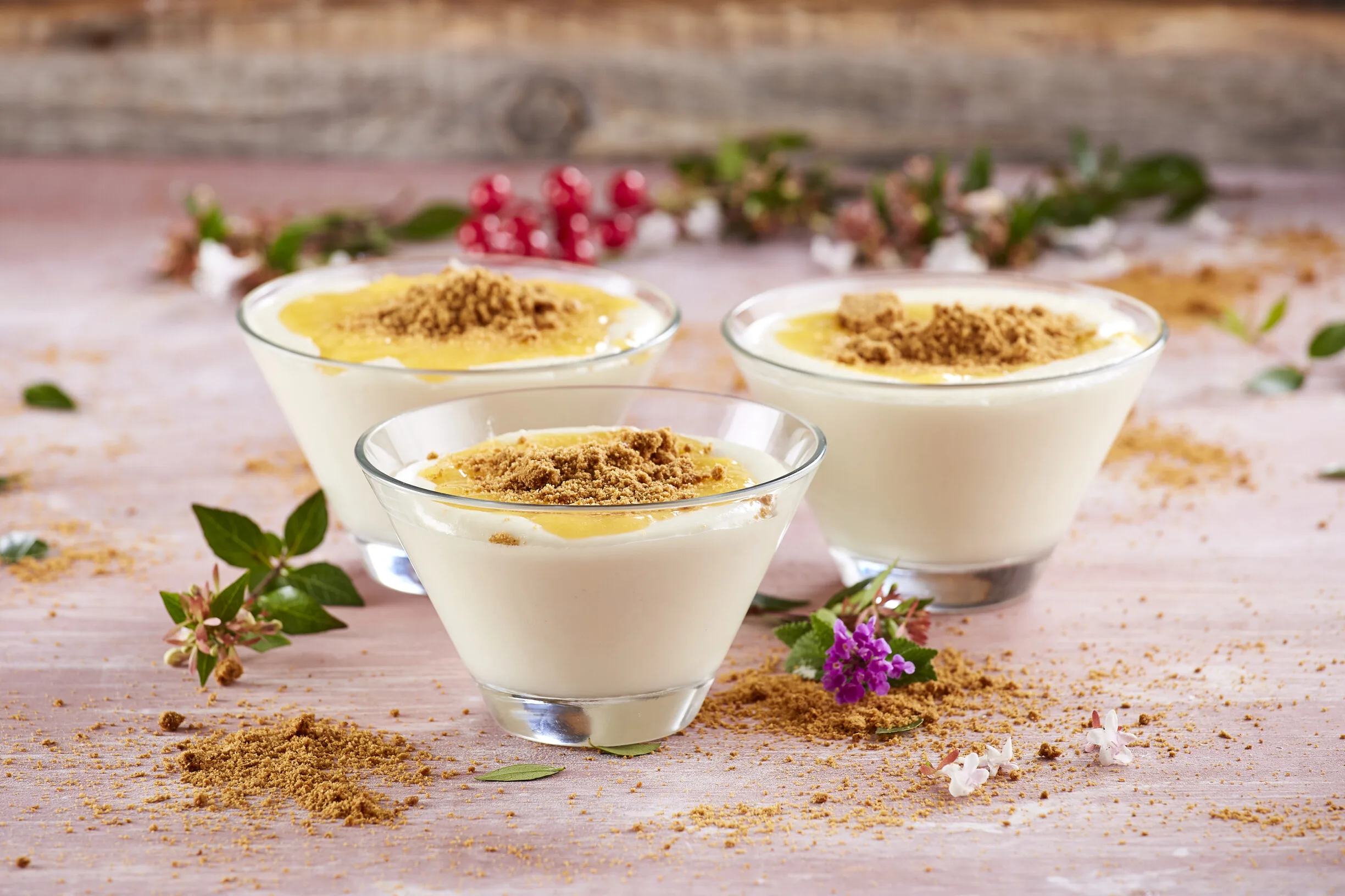 Mousse de chocolate branco e limão