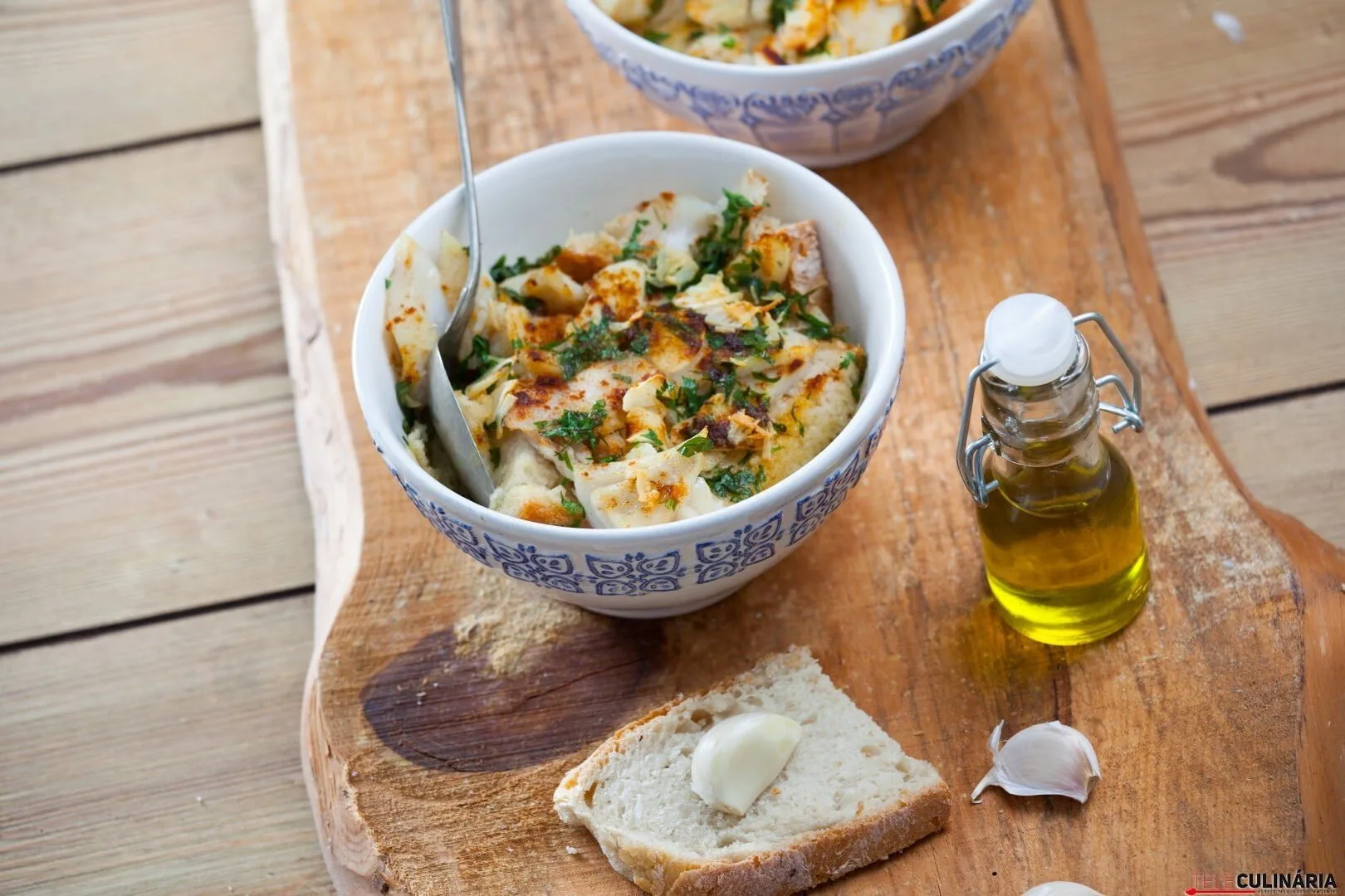 Sopa seca de bacalhau