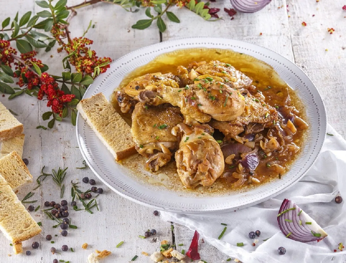 Pernas de frango com cerveja