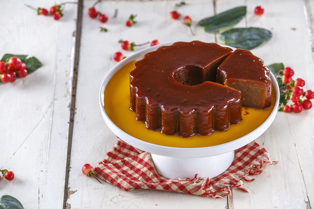 Pudim com vinho do porto