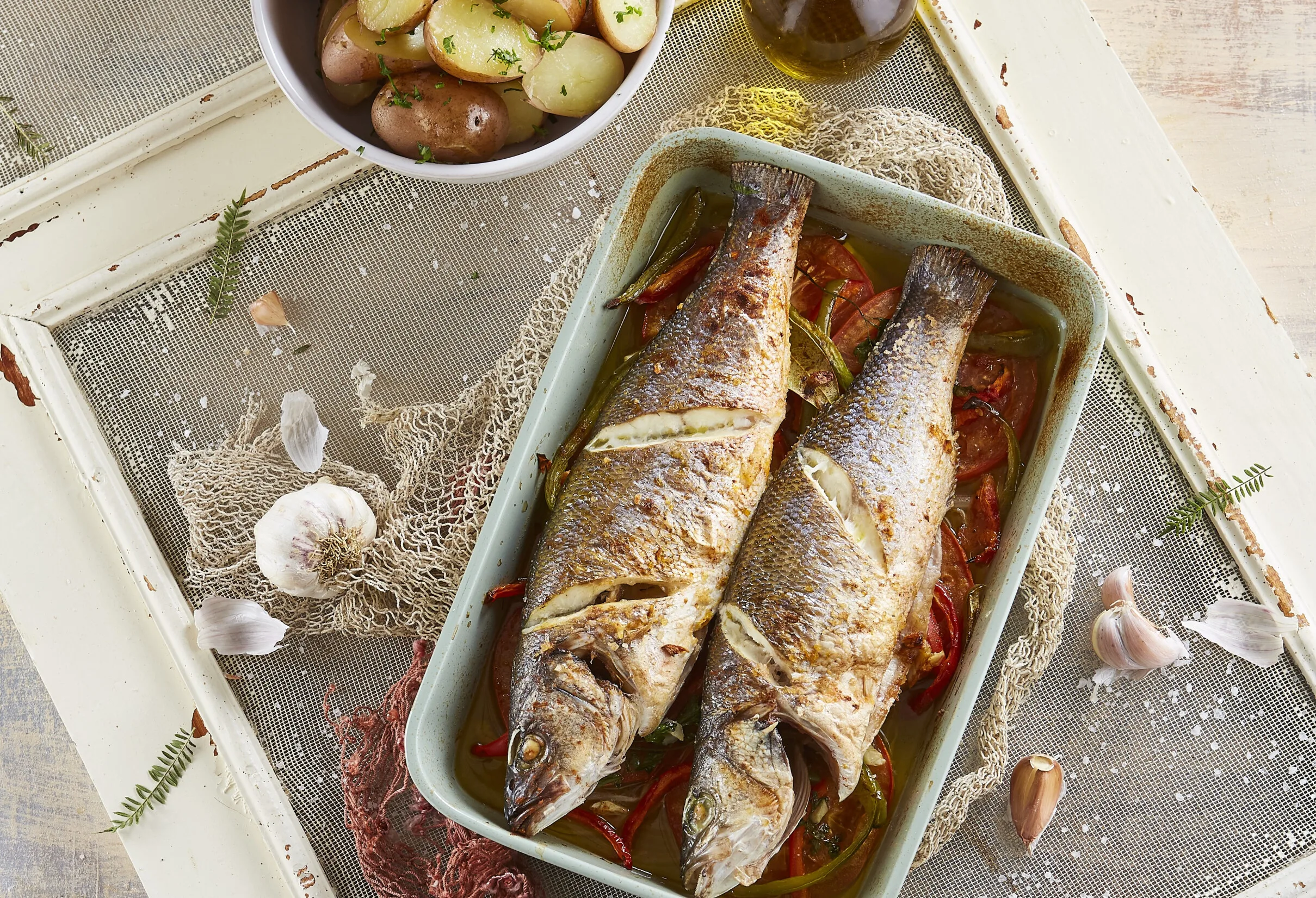 Peixe assado à portuguesa