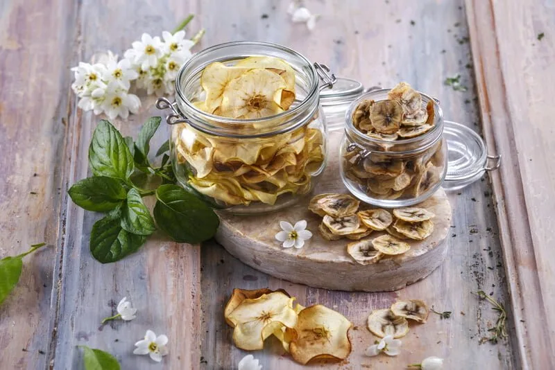 Chips de banana e maçã