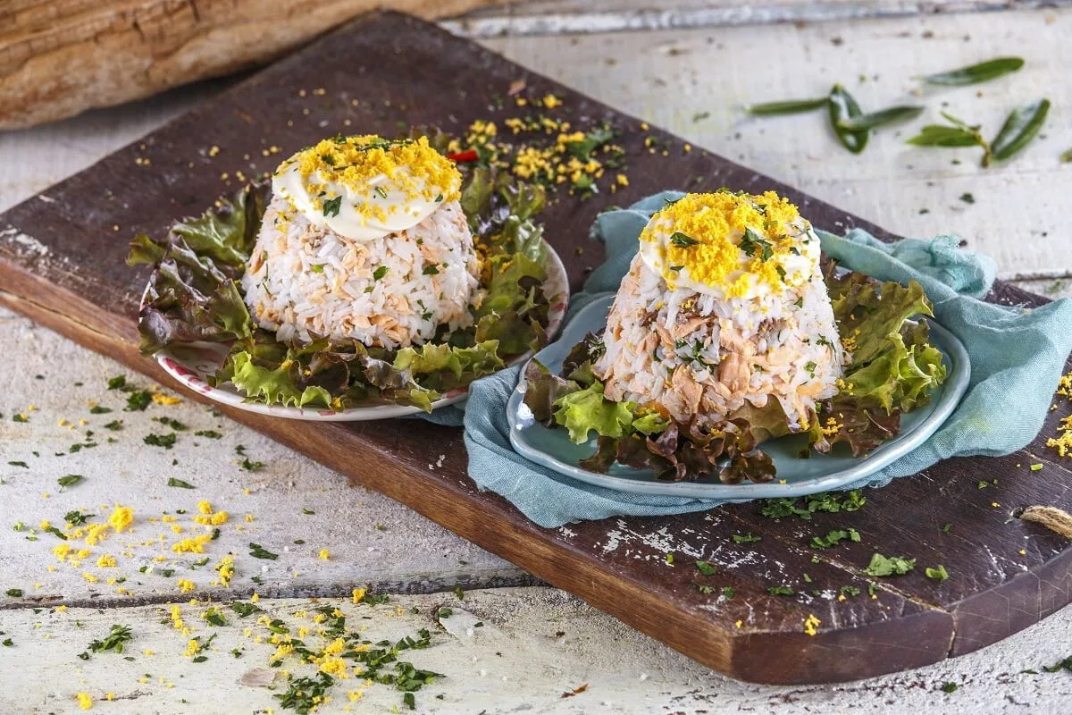 Pudinzinhos de salmão