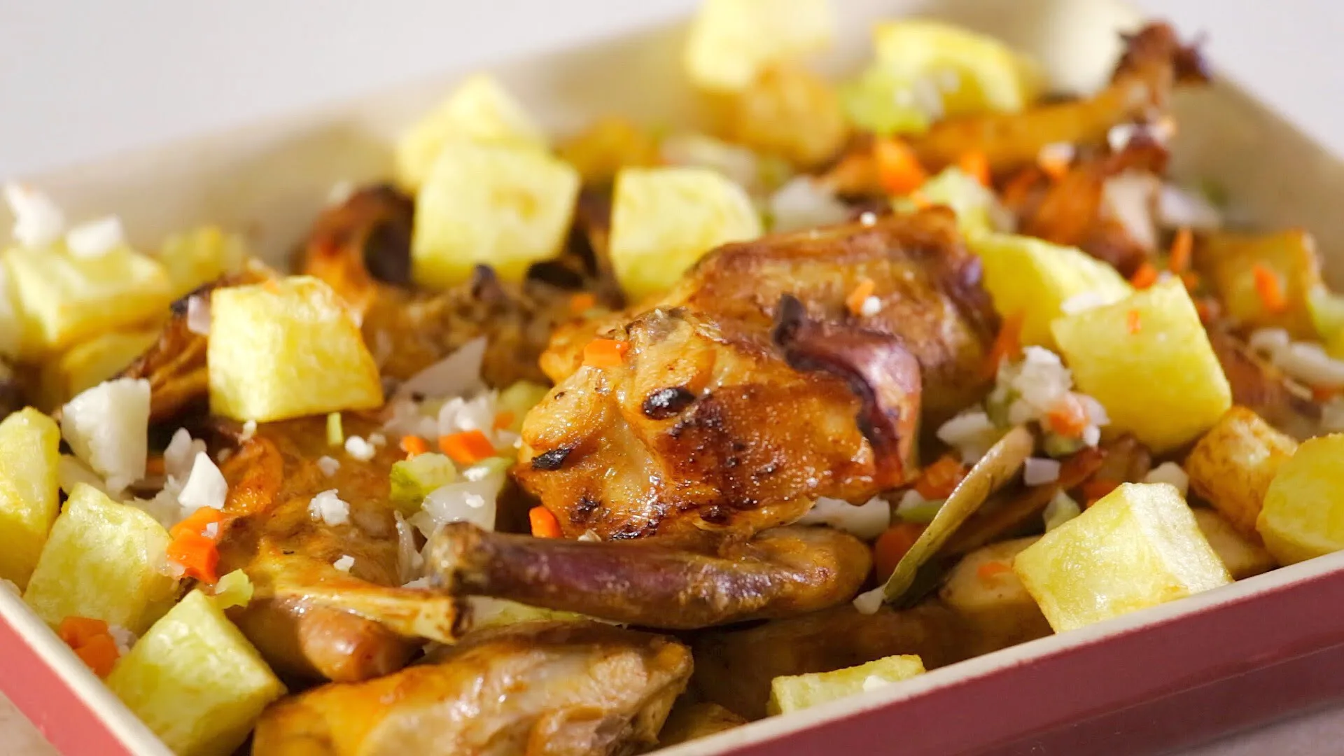 Coelho frito com batata