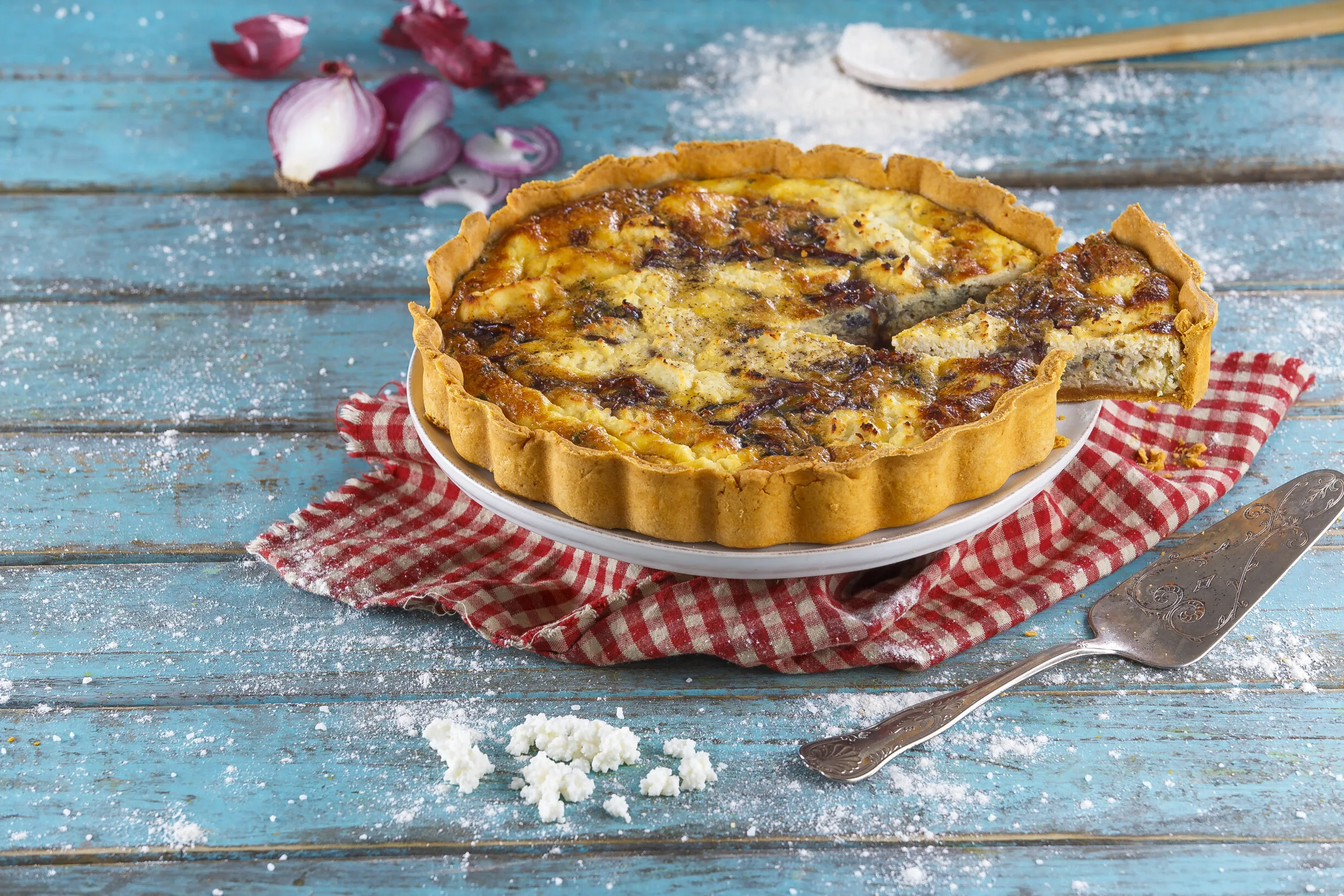 Tarte de cebola e requeijão