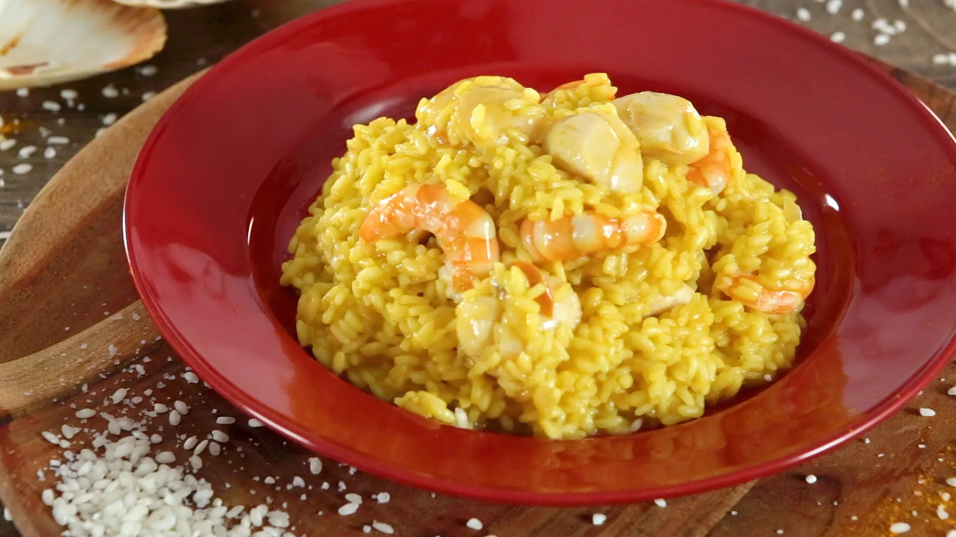 Scallops and shrimp Risotto