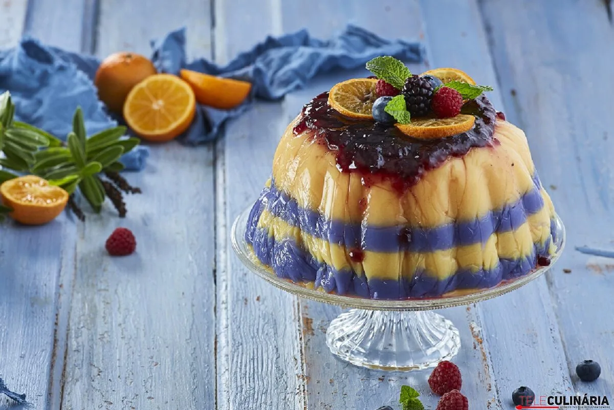 Mousse de tangerina e amora