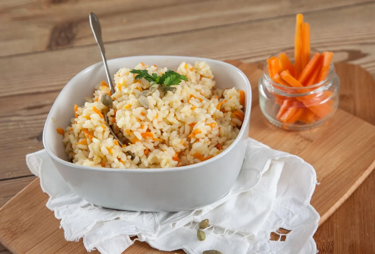 Arroz de cenoura em 30 minutos