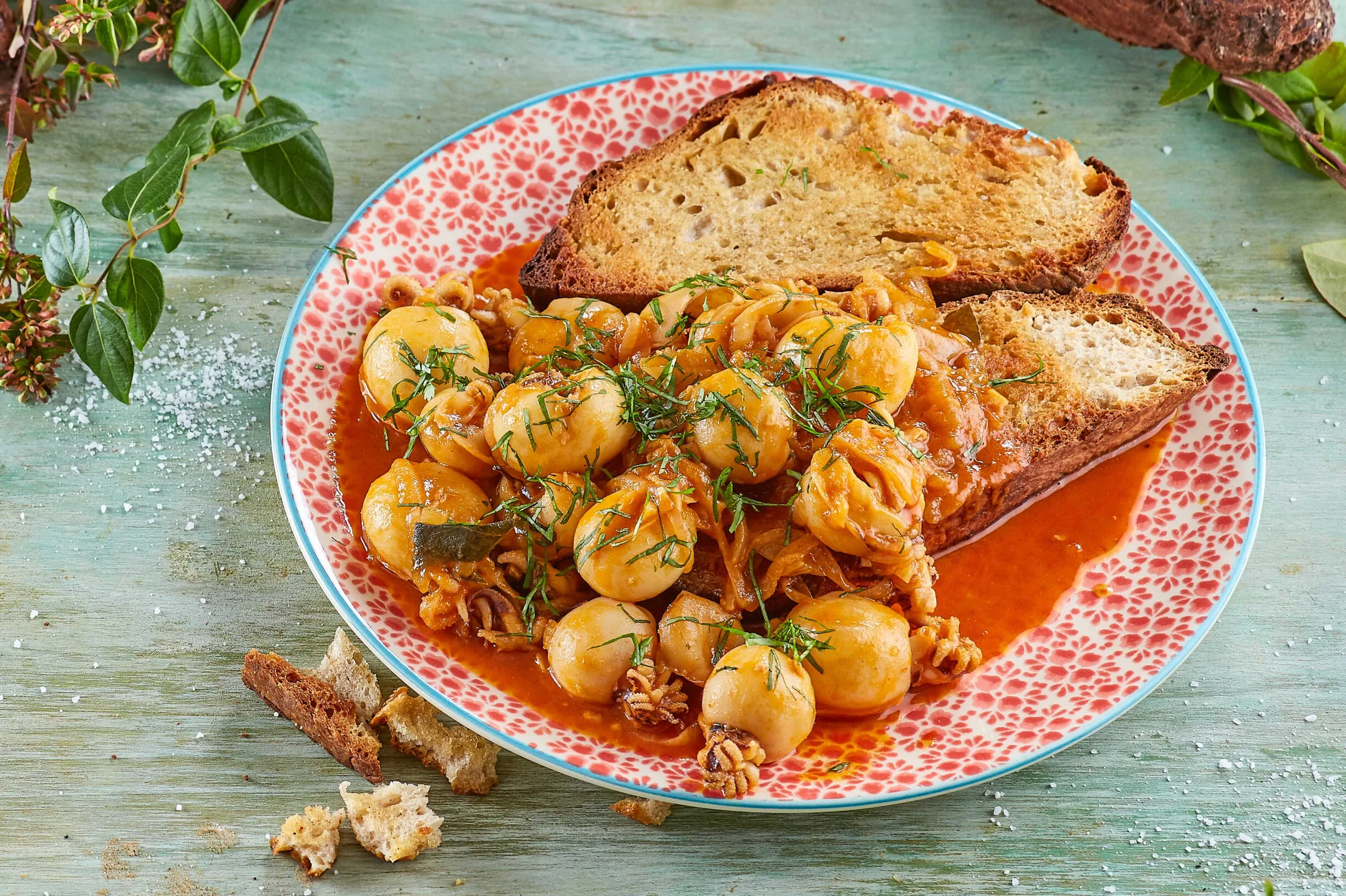 Receita tradicional de ensopado de chocos