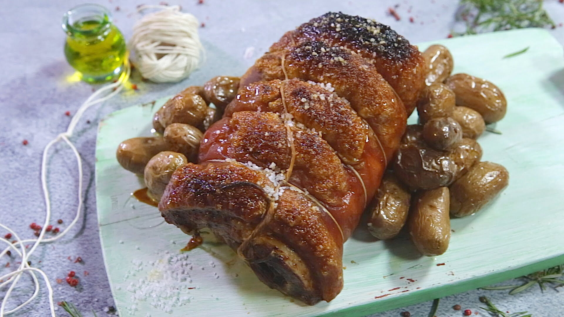 Barriga de porco crocante