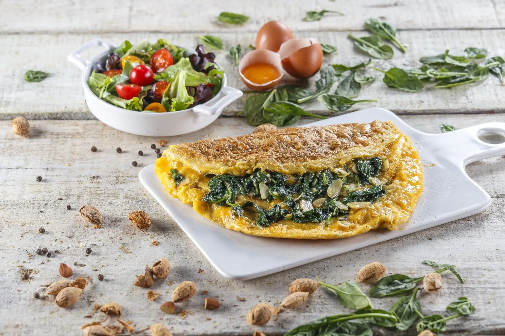 Omelete de espinafres receita especial para grávidas