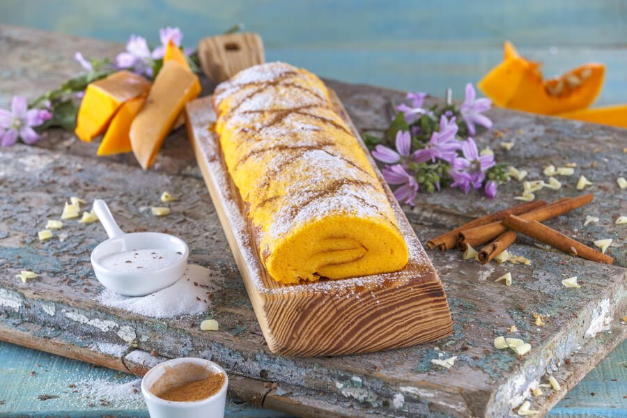Torta de abóbora e canela