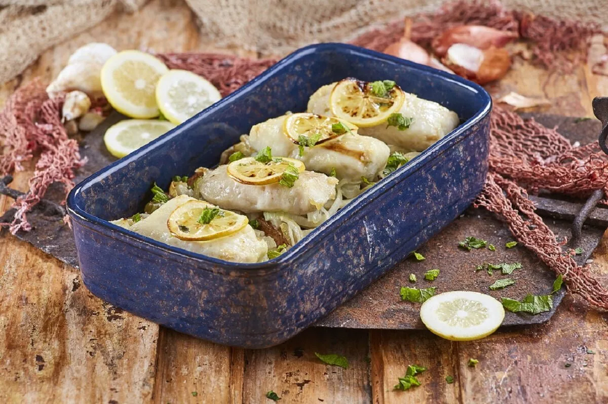 Medalhões de peixe no forno