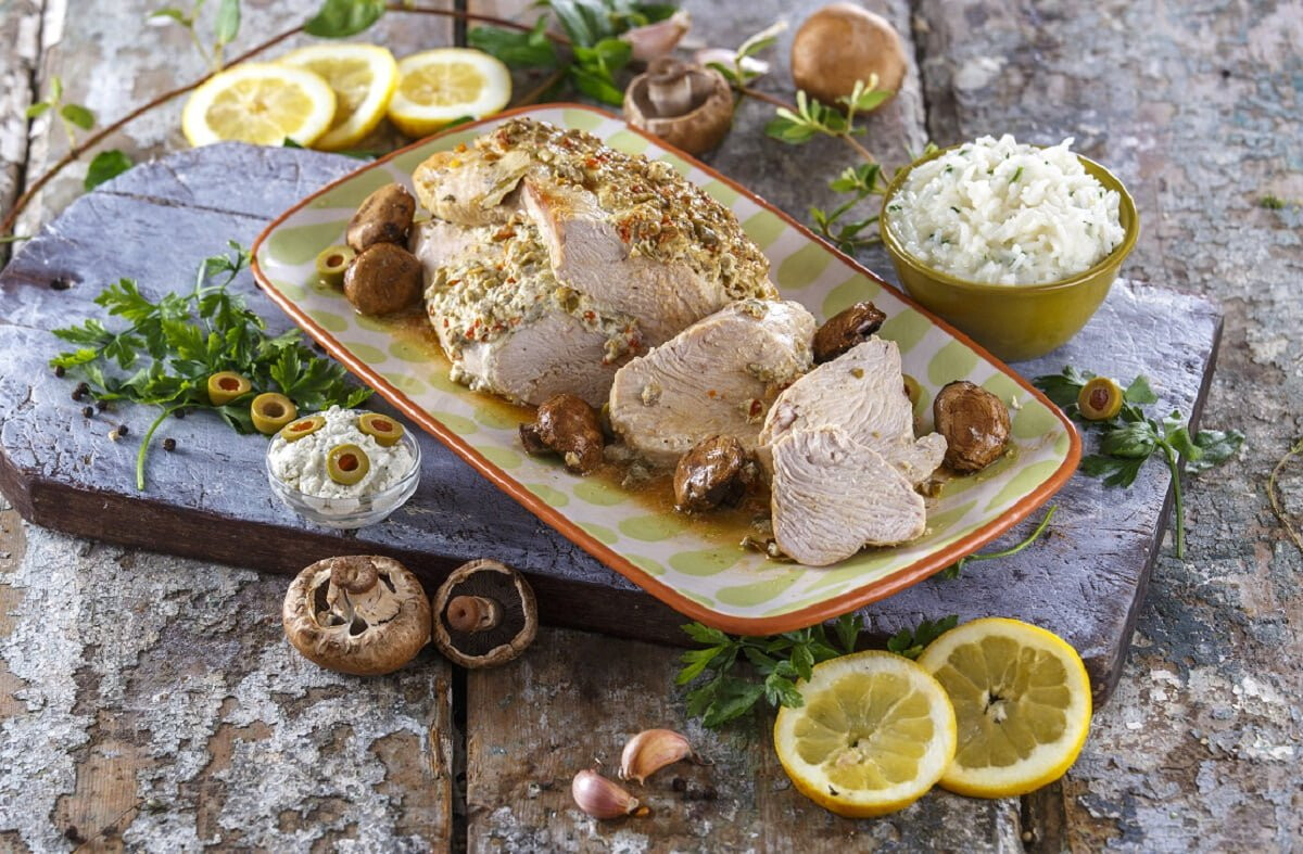 Peito de peru recheado - Receita deliciosa