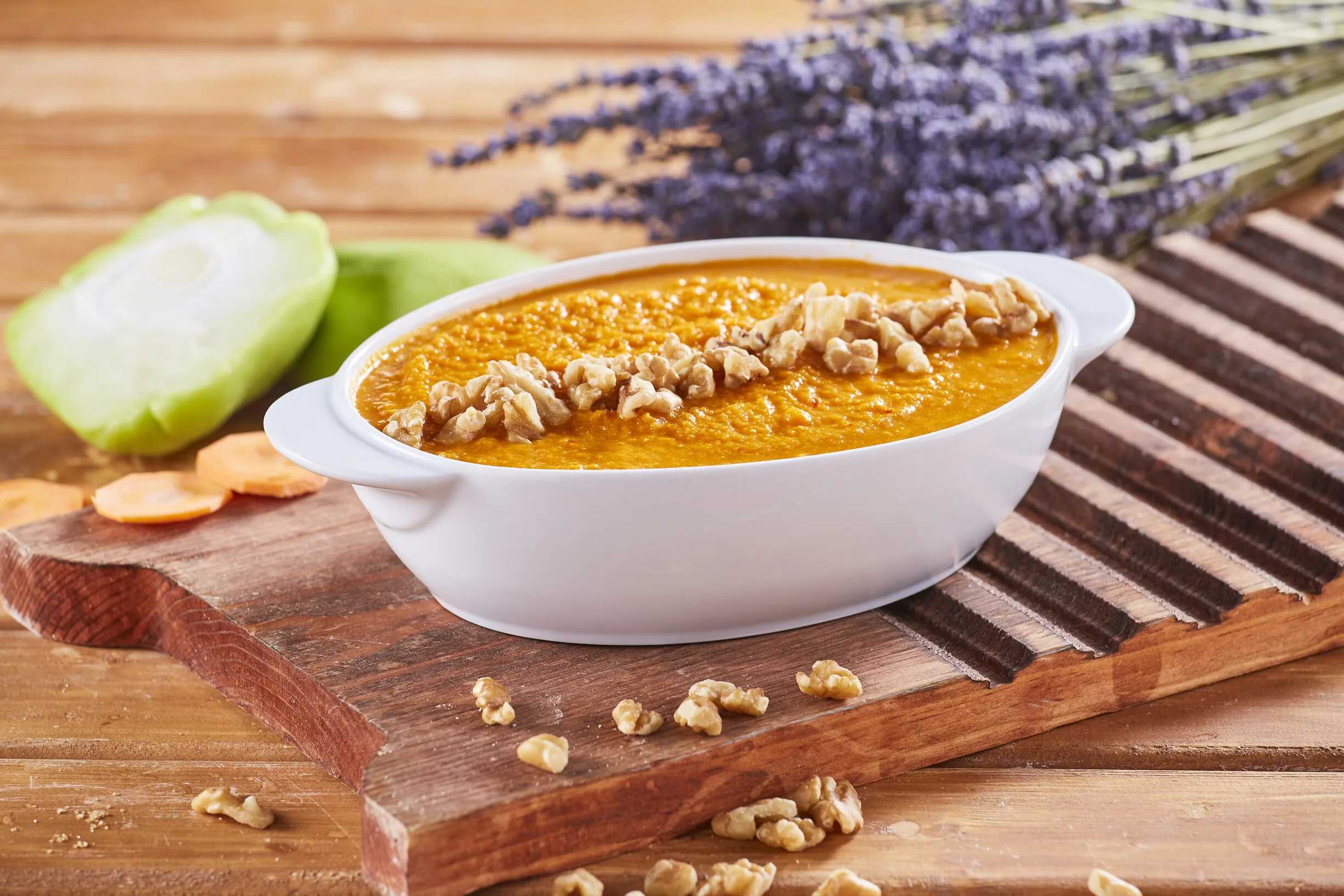 Sopa gaspacho de cenoura e chuchu