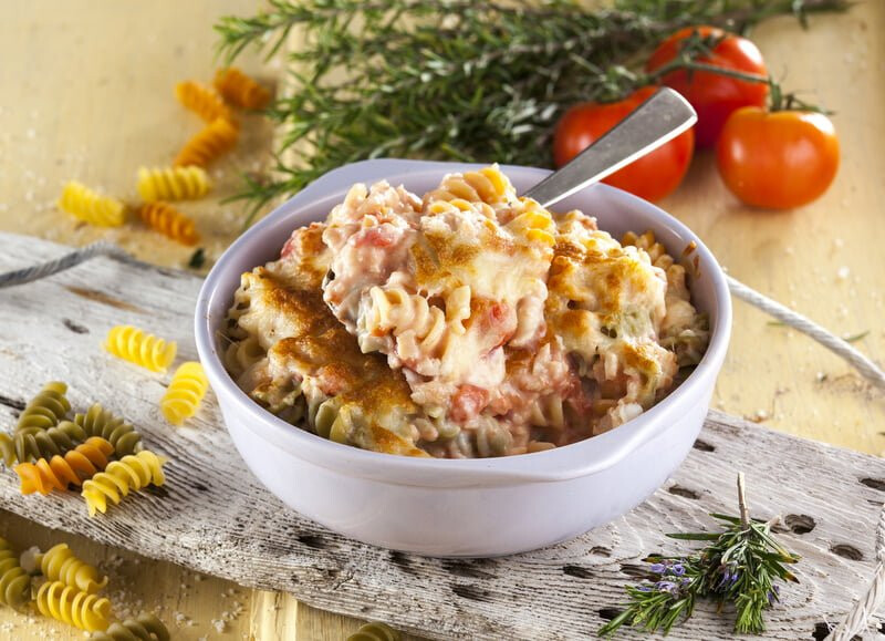 Massa de peixe gratinada