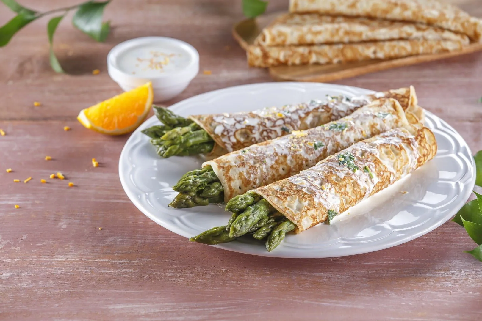 Crepes de espargos (receita especial para grávidas)