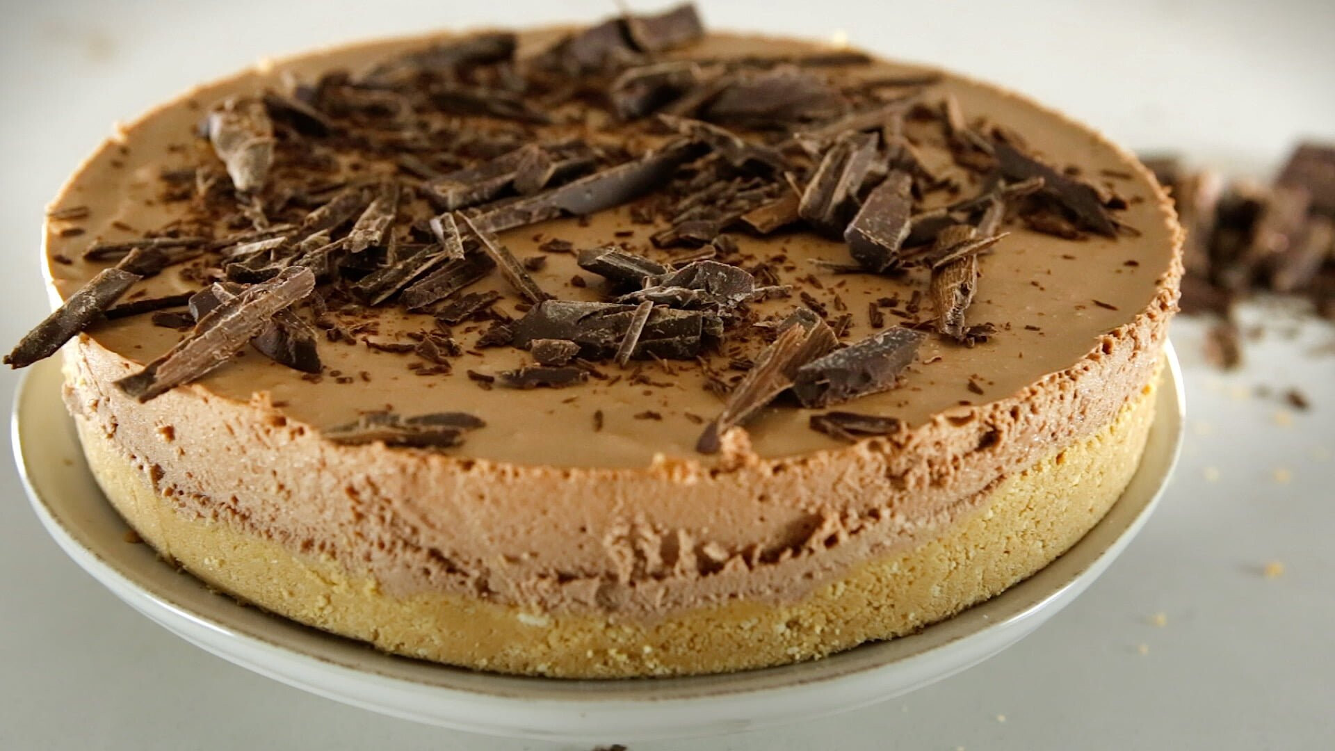 Cheesecake de chocolate com manteiga de amendoim