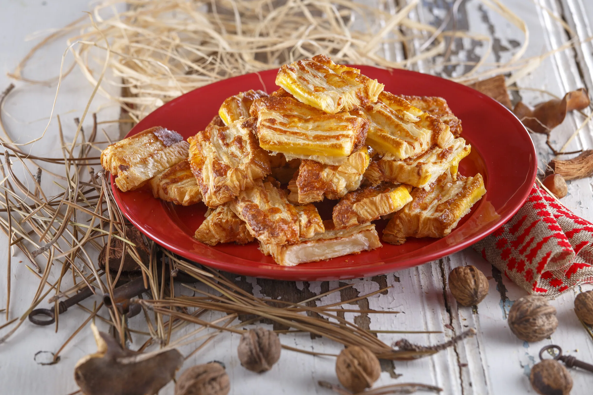 Palmiers folhados de queijo