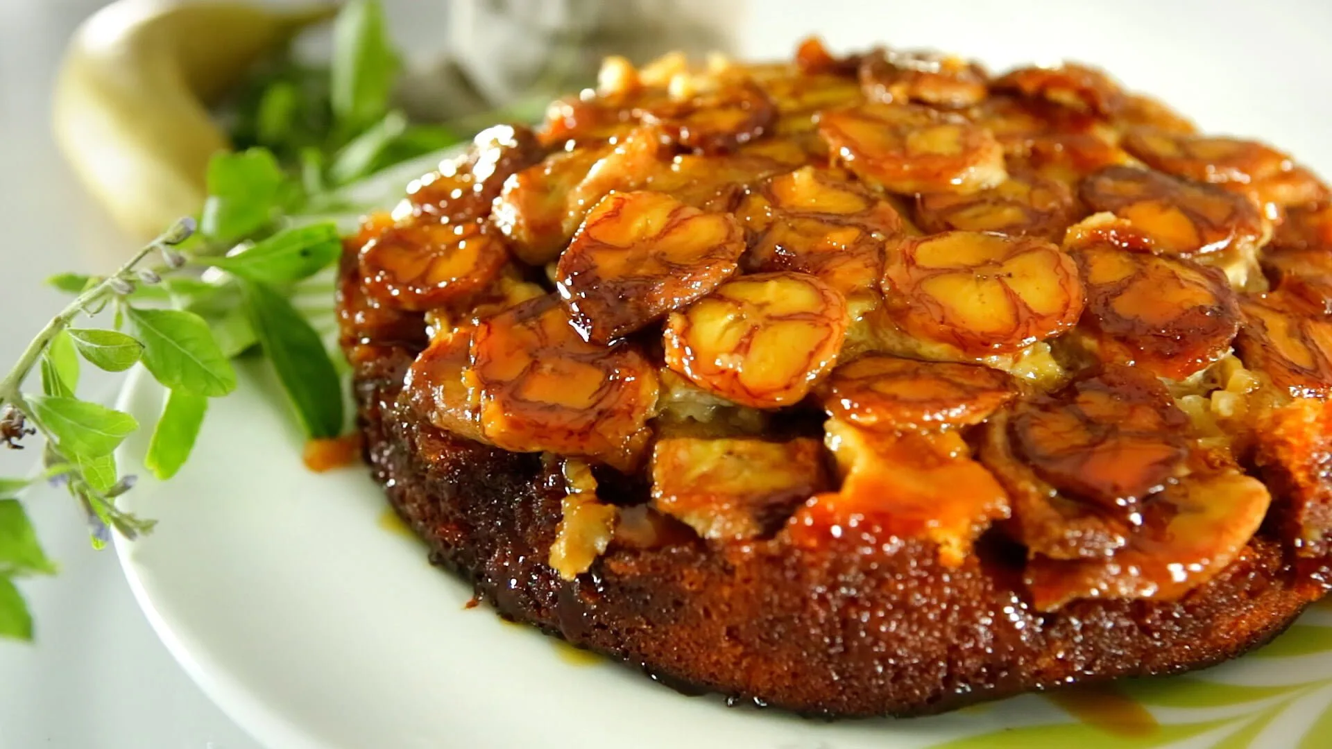 Bolo invertido de banana