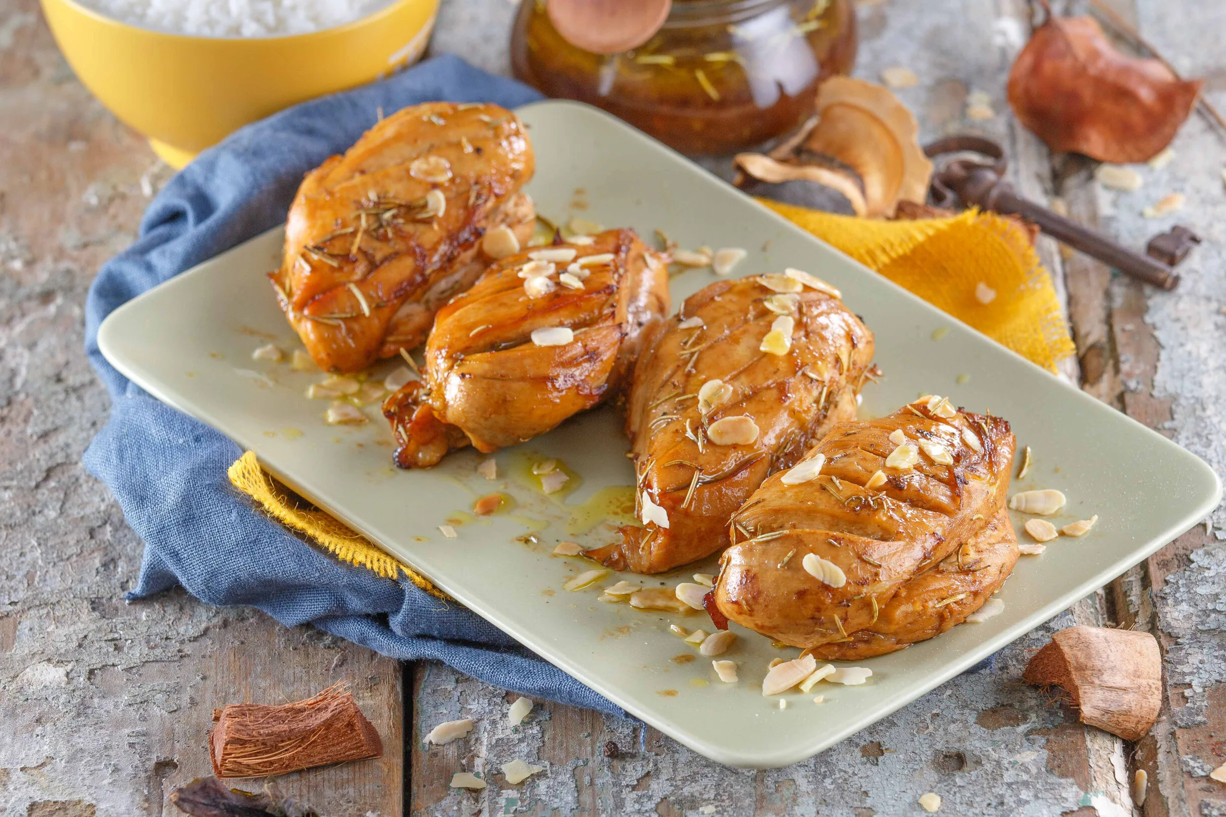 Frango marinado assado no forno