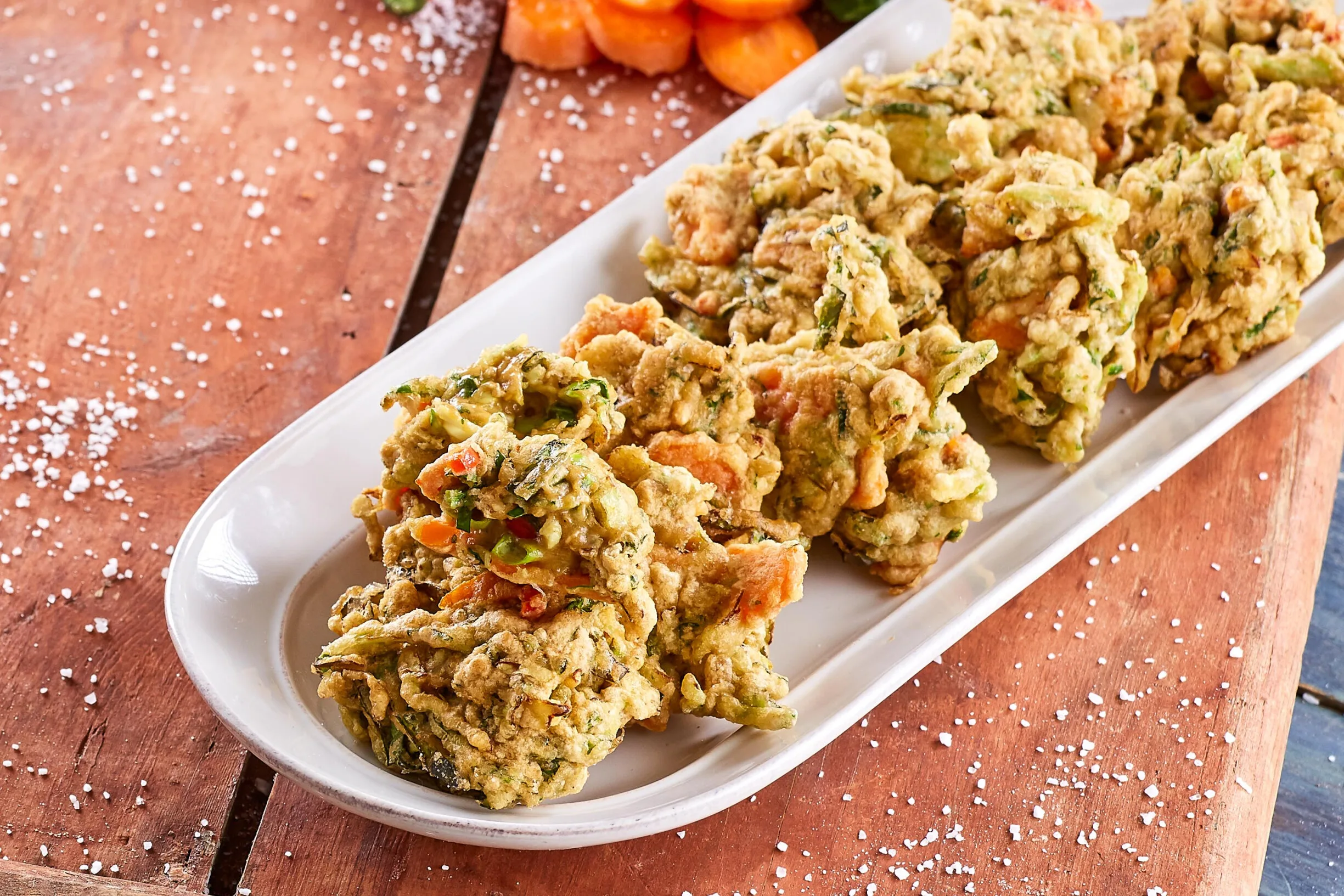 Pataniscas de couve e cenoura