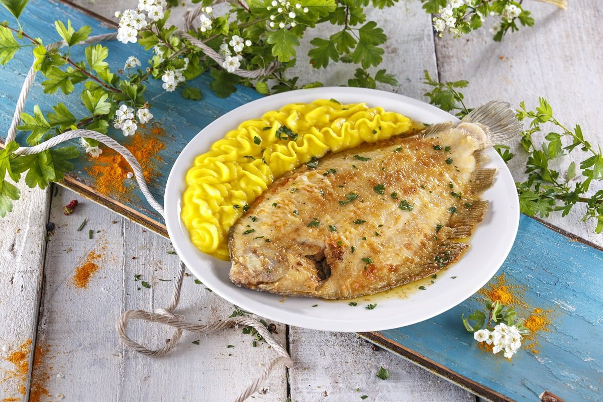 Linguado à meunière