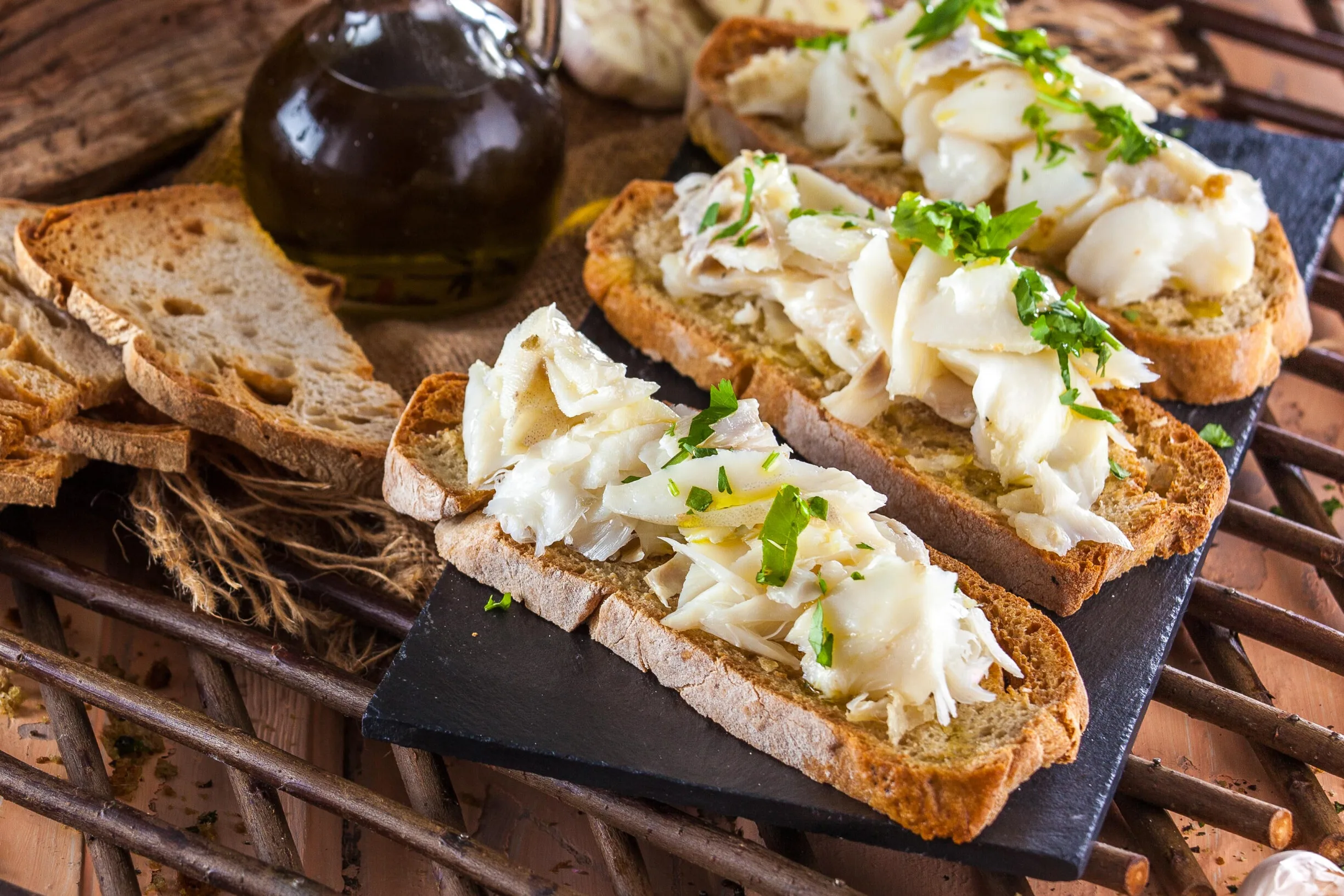 Torricado de bacalhau à moda do ribatejo