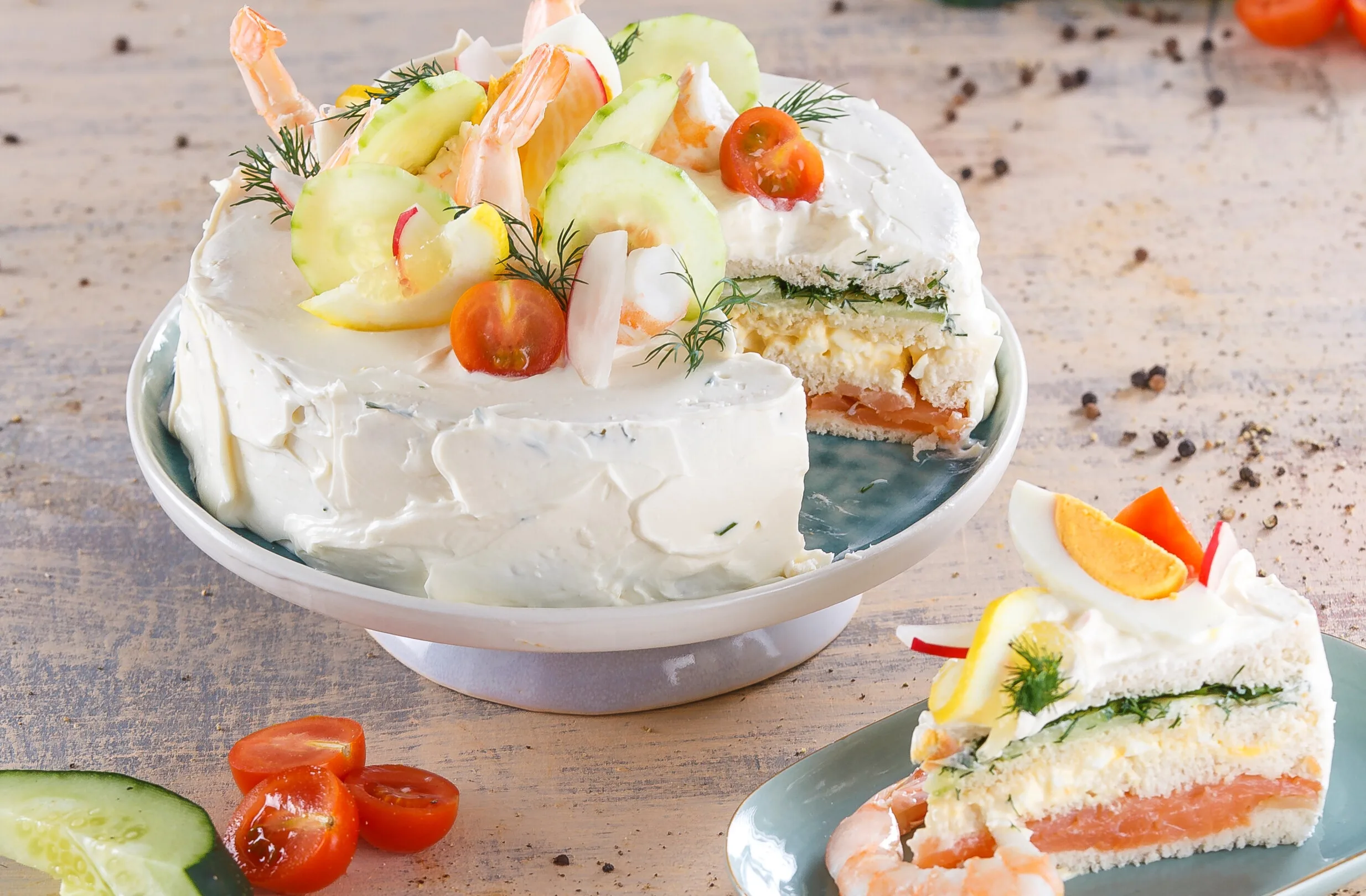 Bolo salgado de verão