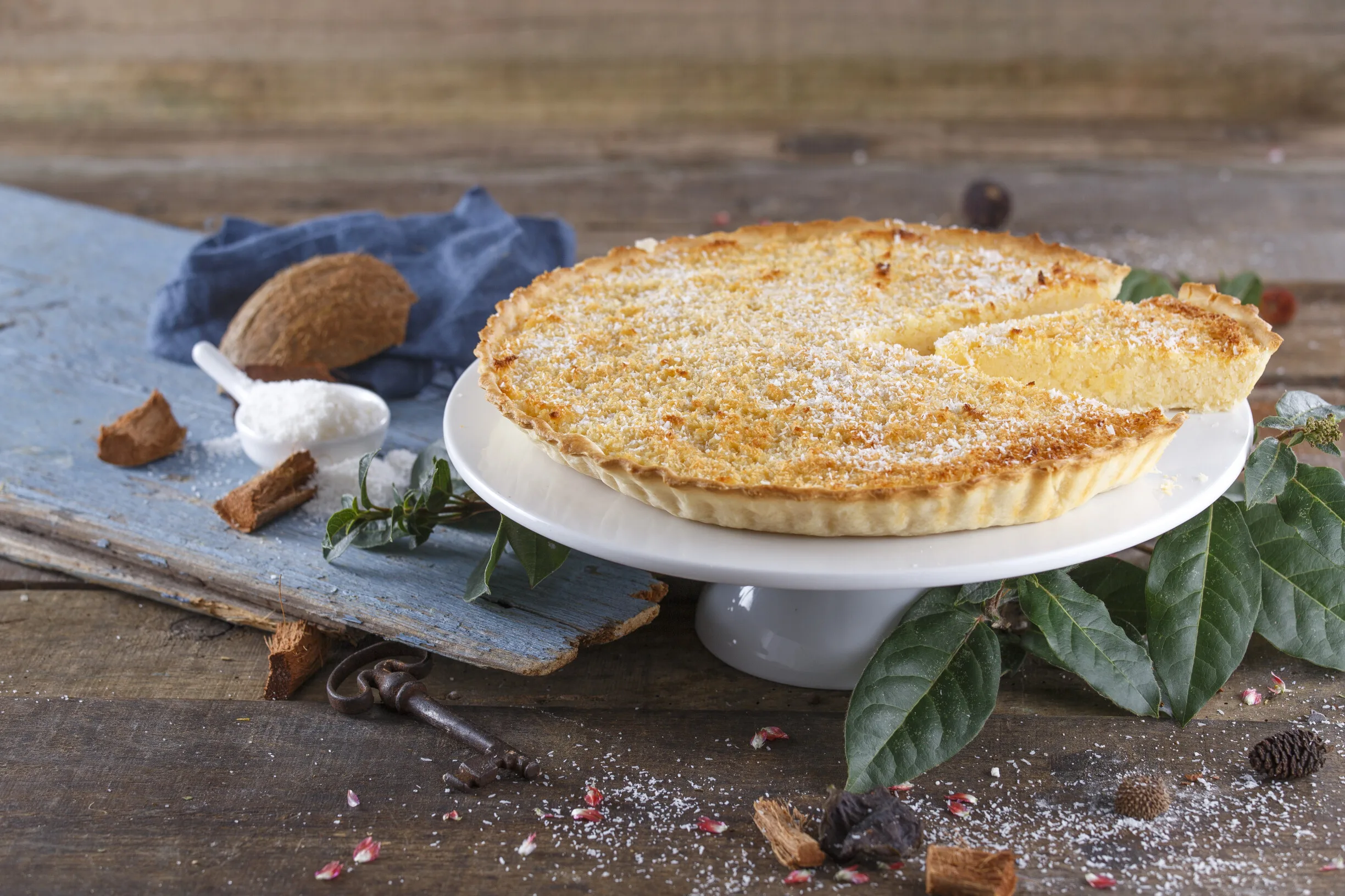 Tarte de iogurte e coco