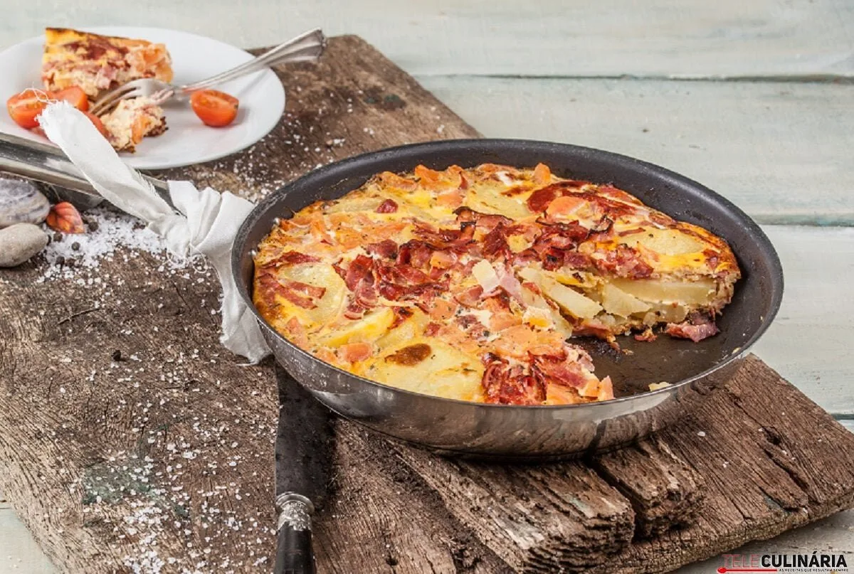 Tortilha de carnes frias