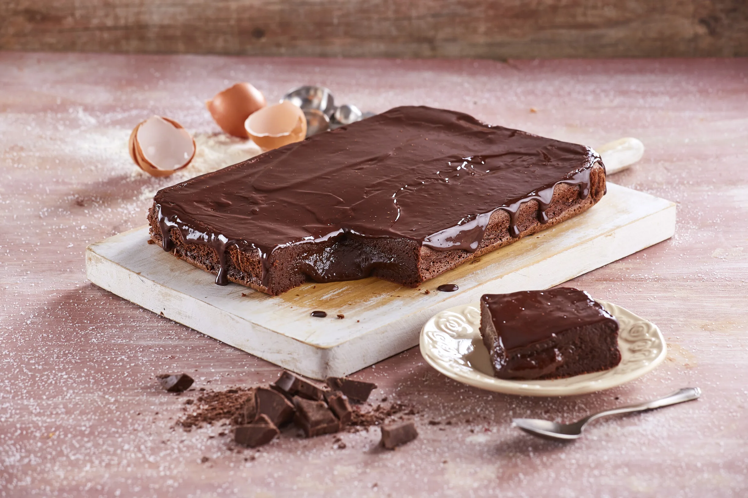 Bolo de chocolate húmido