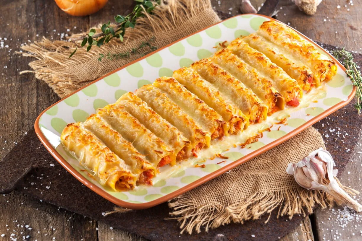 Canelones fáceis de peixe