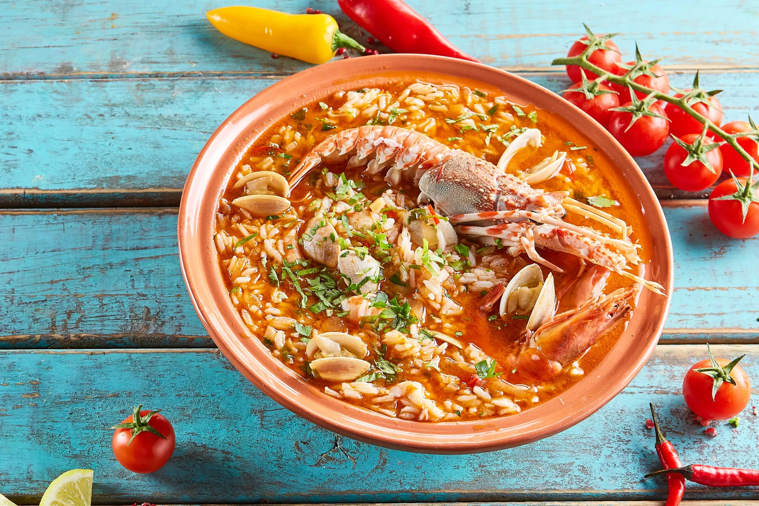 Receita de arroz de marisco da Praia da Vieira