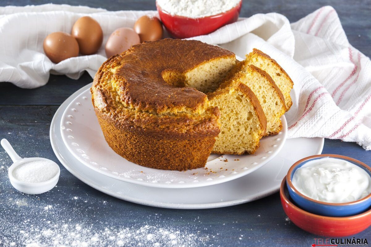 Receita de bolo de iogurte simples