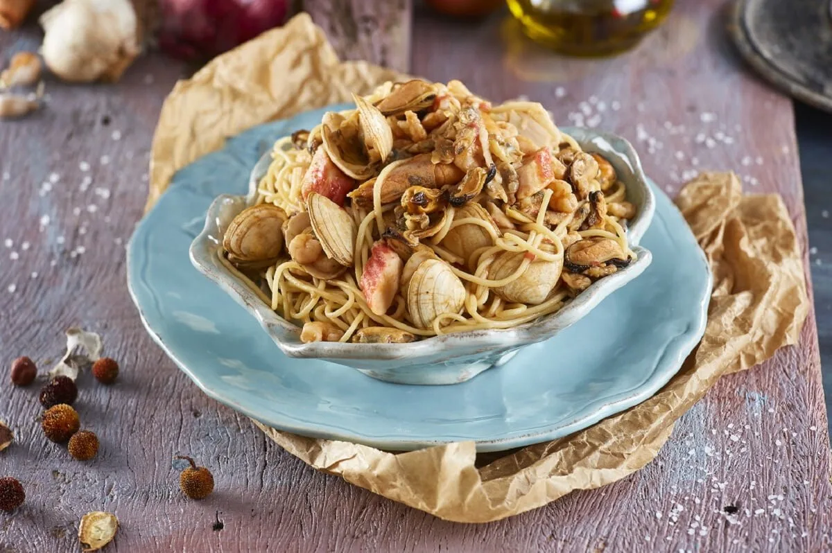 Esparguete de marisco