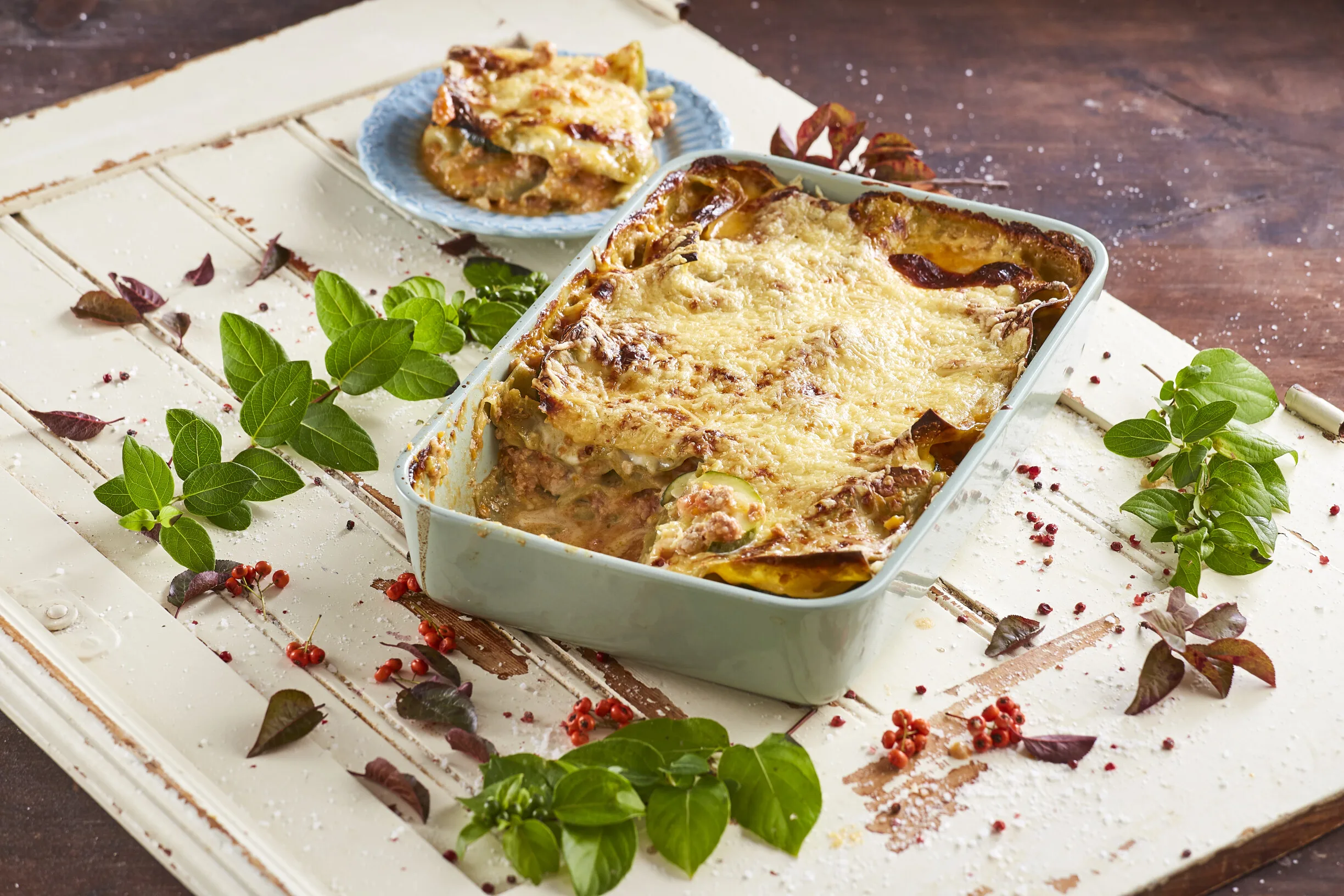 Lasanha de carne e curgete