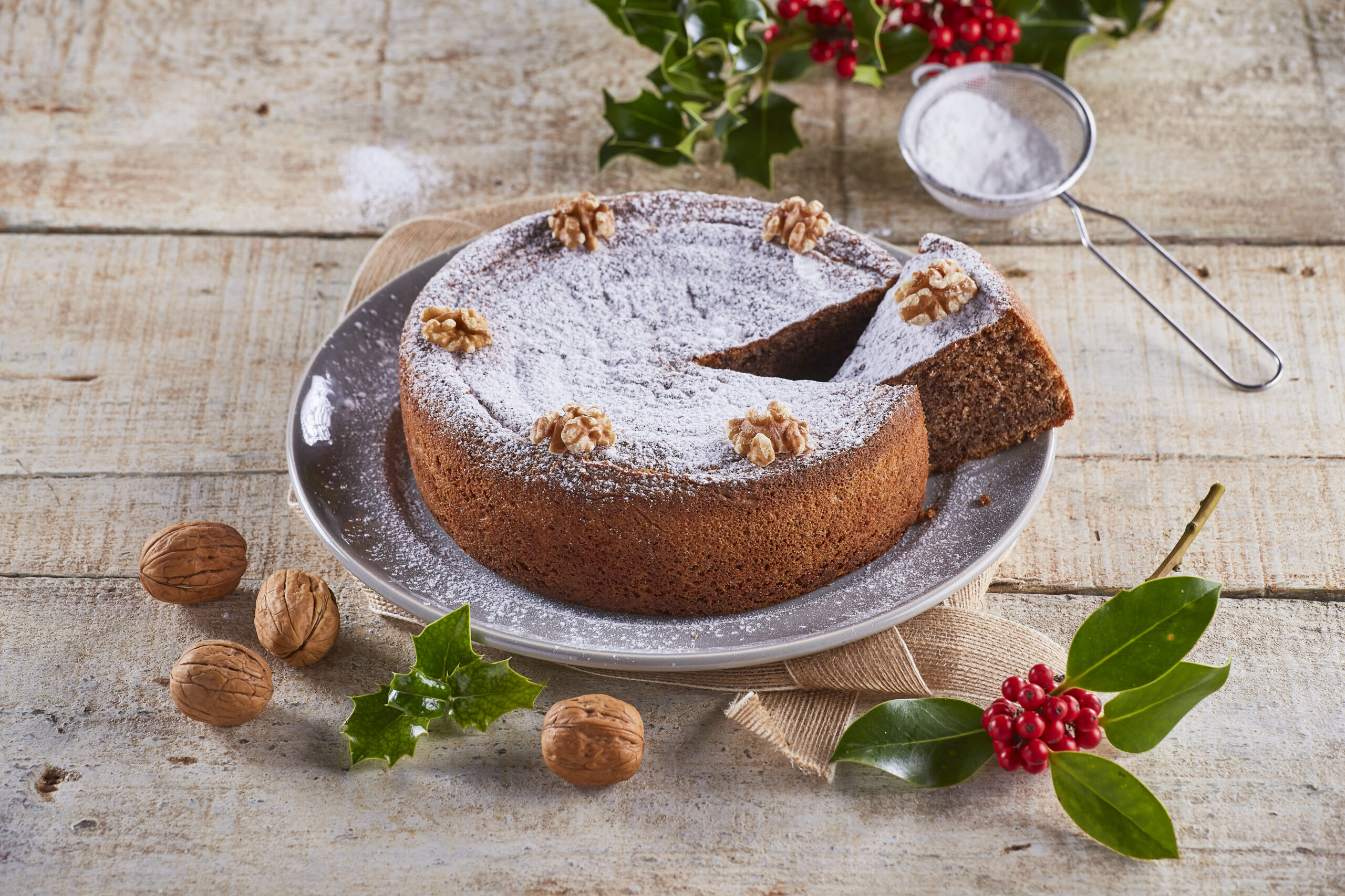 Bolo de noz natalício