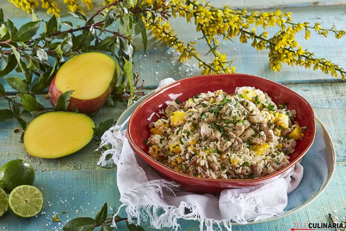 Arroz tropical de frango