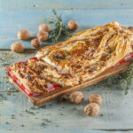 Trança de queijo e doce de maçã