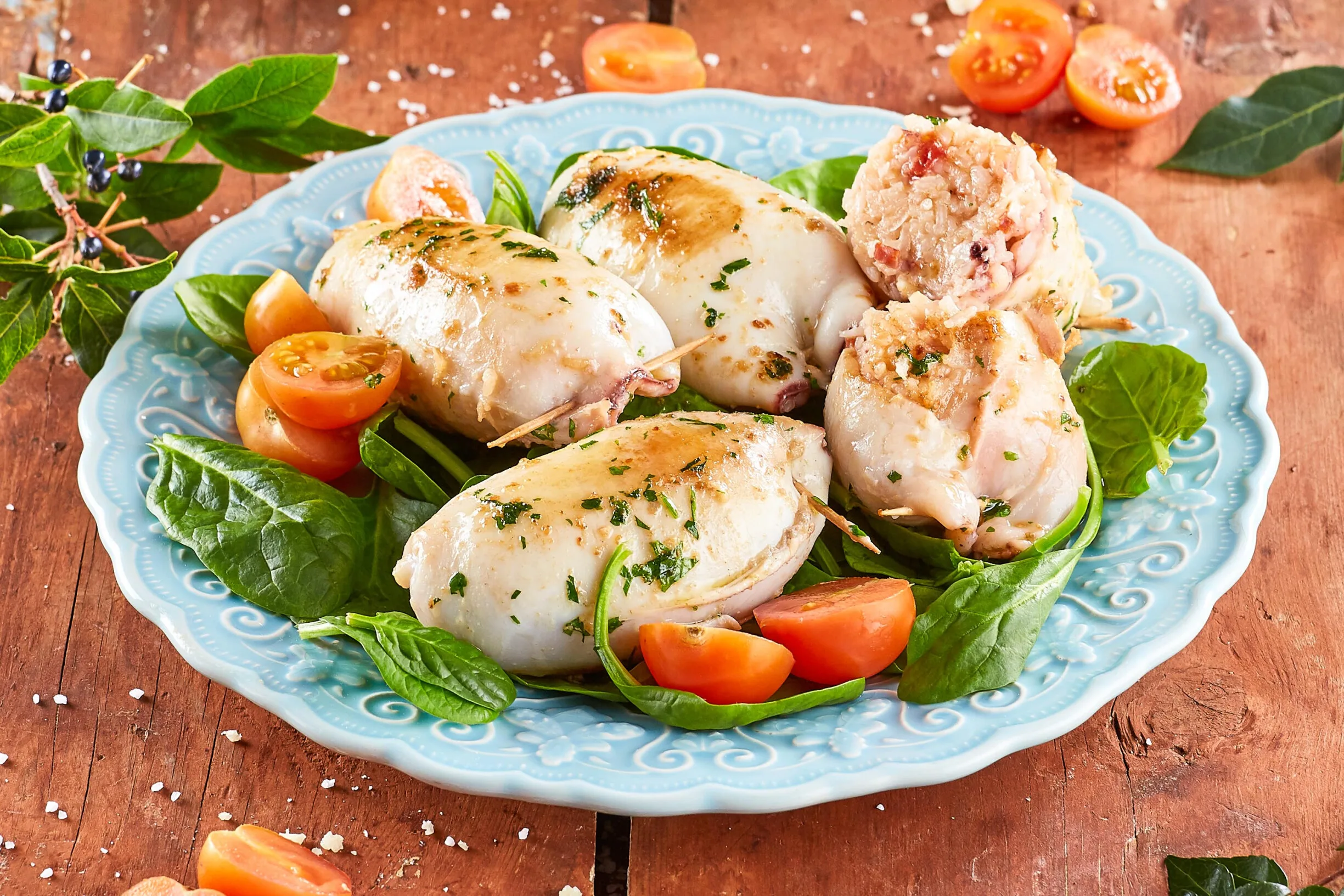 Lulas recheadas à Peniche