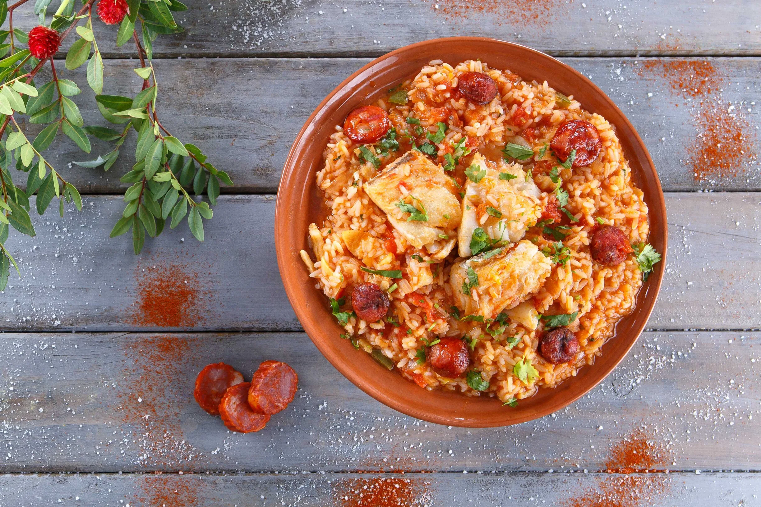 Arroz de bacalhau à portuguesa