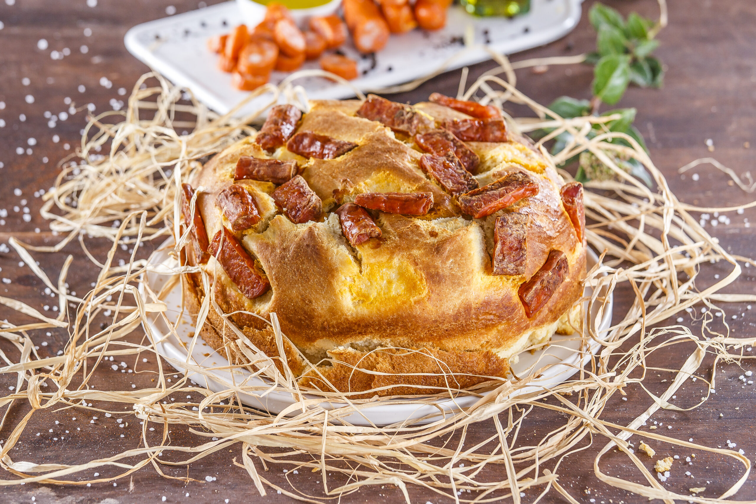 Folar doce de linguiça dos Açores