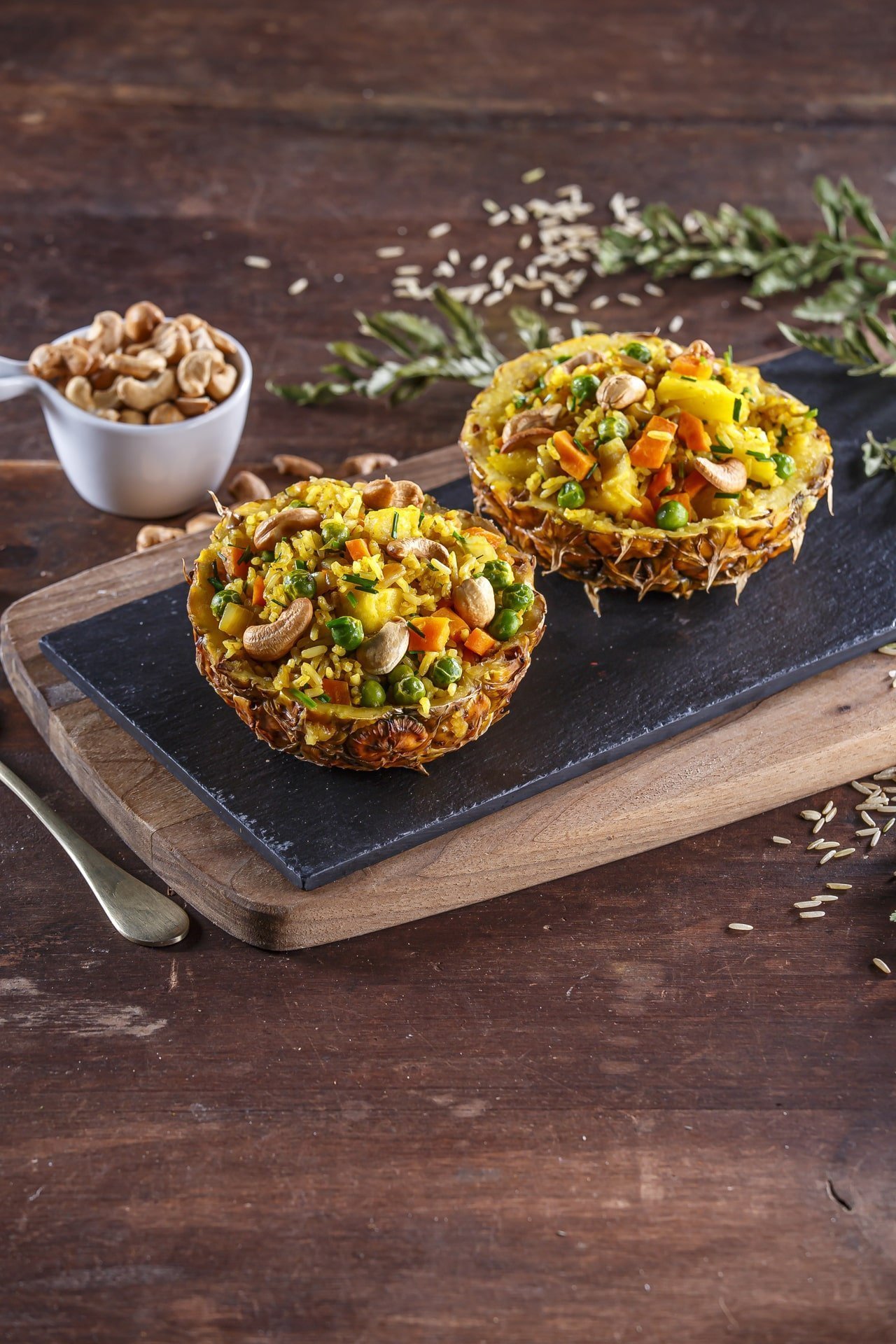 Abacaxi com arroz frito