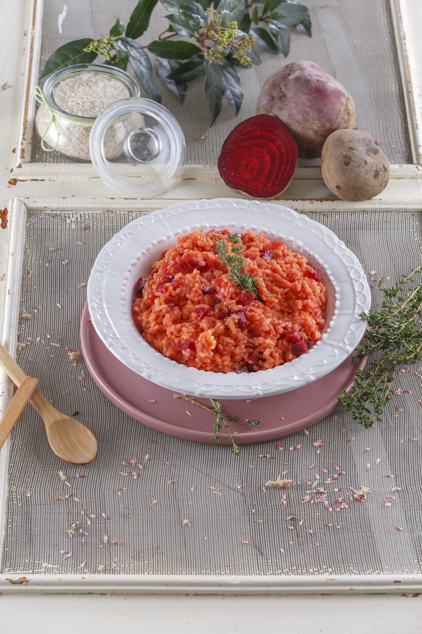 Arroz de beterraba