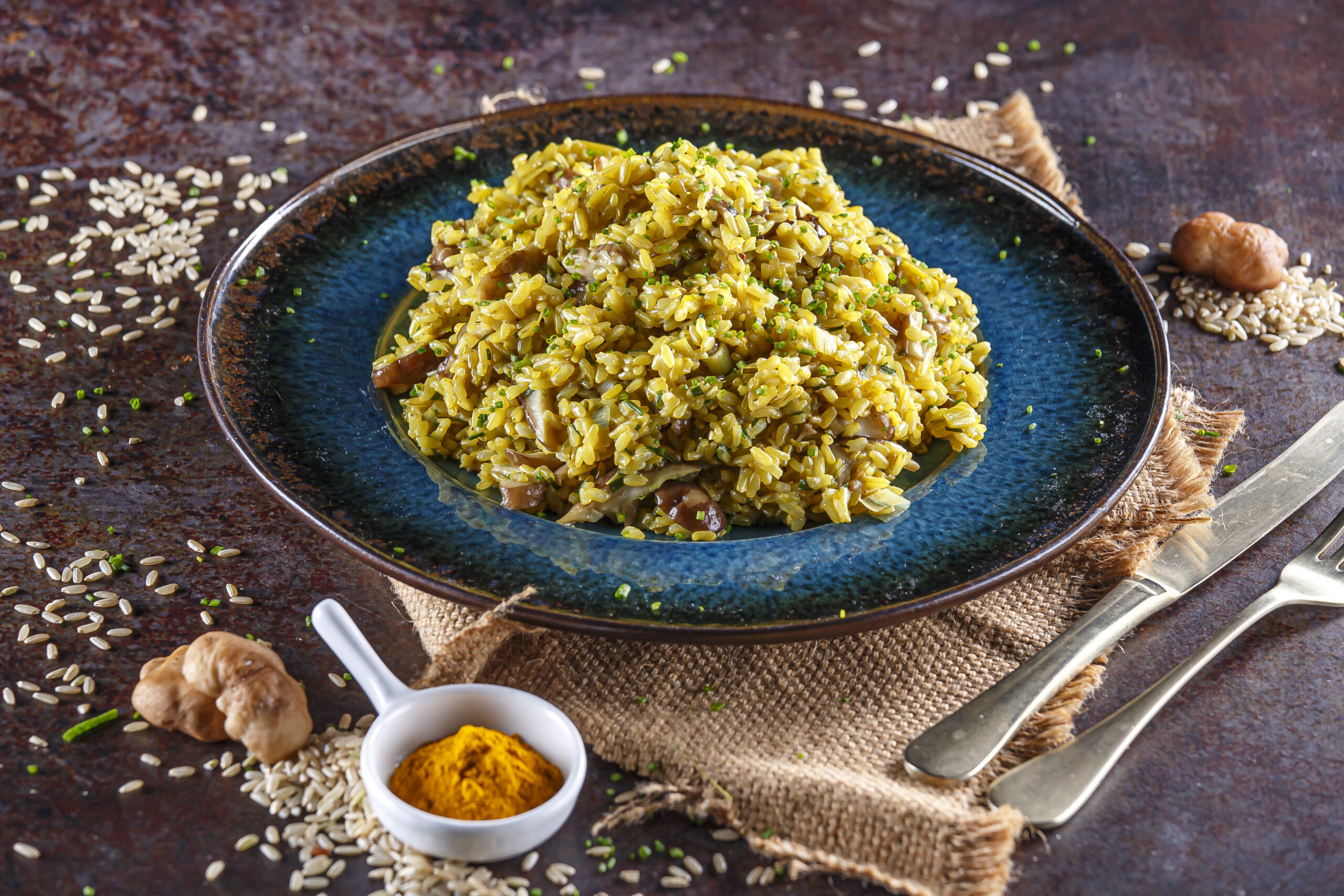 Arroz de cogumelos